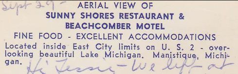 Beachcomber Motel - Postcard Back